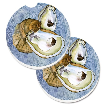 Carolines Treasures Oyster Set of 2 Cup Holder Car Coaster 8152CARC